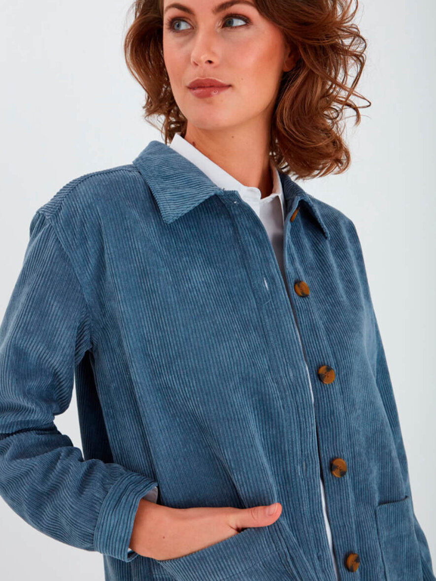 Smart jakke/skjorte Fransa i kraftigt vævet fløjlskvalitet. Fri fragt 500 kr