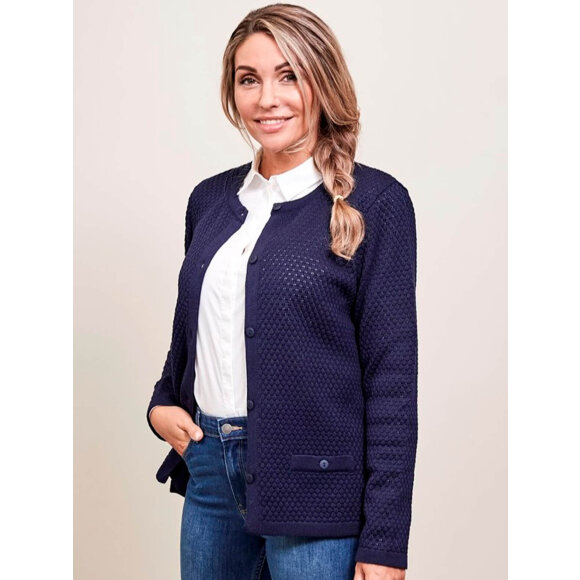Skovhuus cardigan marine - Lækre striktrøjer til kvinder - Skovhuus