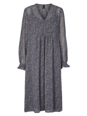 Prepair kjole blå blomstret - Mellemlange kjoler - PREPAIR