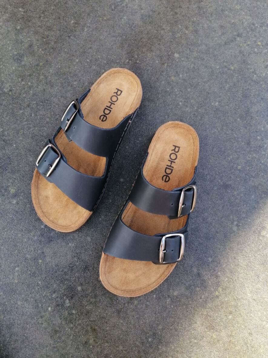 Klassisk sort Rohde sandal -