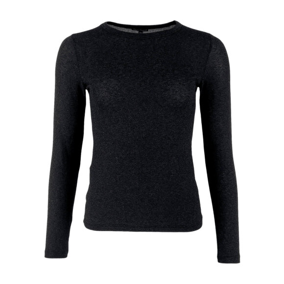 Black Colour glimmer top sort - Dame - Bluser - Black Colour Black Colour glimmer top sort - Dame - Bluser - Black Colour