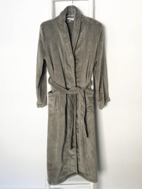 Femilet morgenkåbe oliven - Nattøj og Morgenkåber - femilet