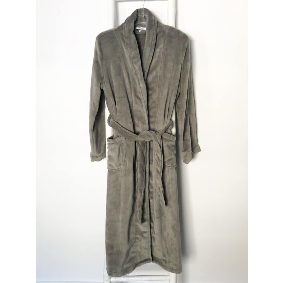 Femilet morgenkåbe oliven - Nattøj og Morgenkåber - femilet