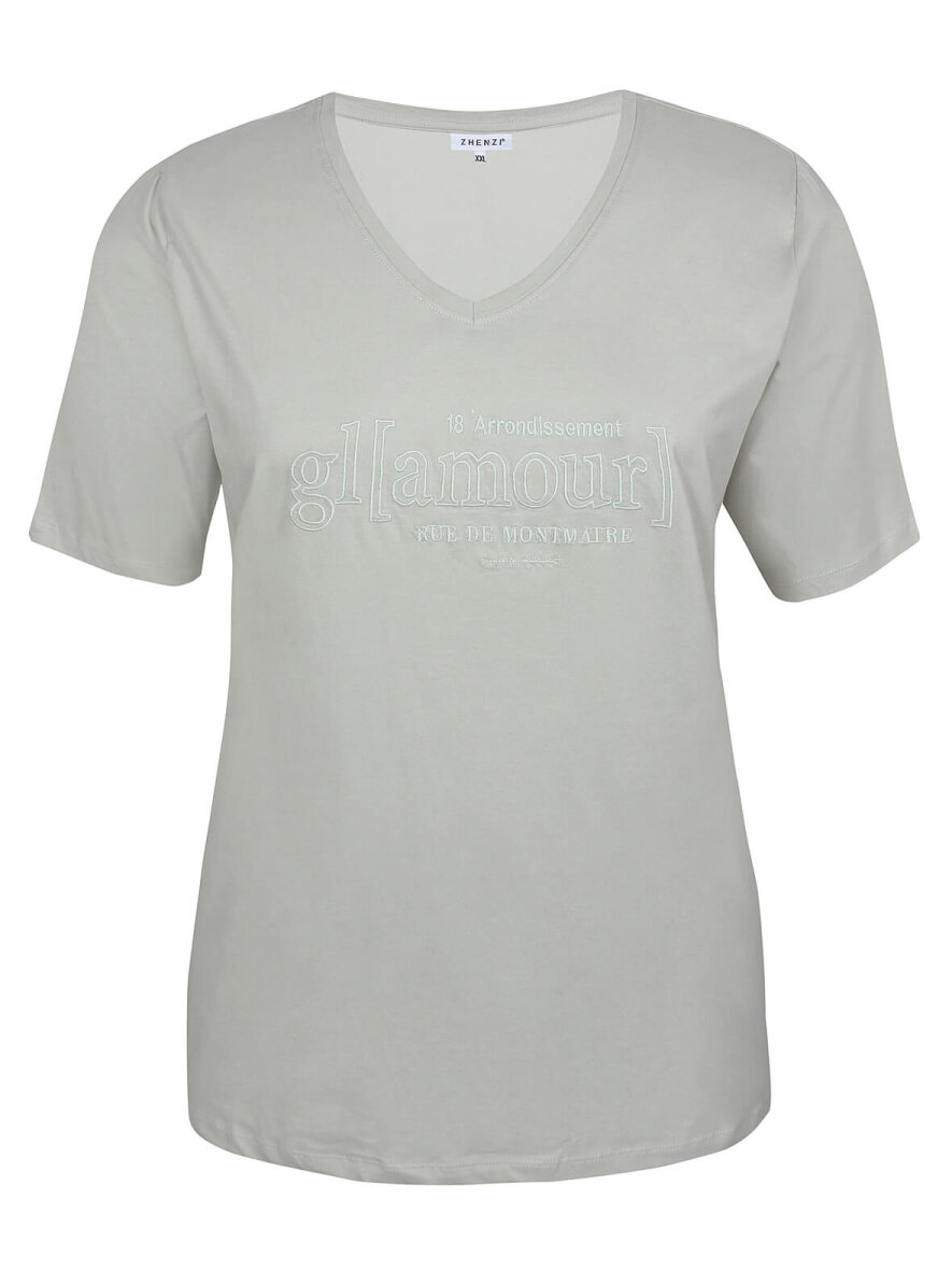 ligevægt Presenter fest T-shirt med broderet tekst foran. 1-3 dages levering.