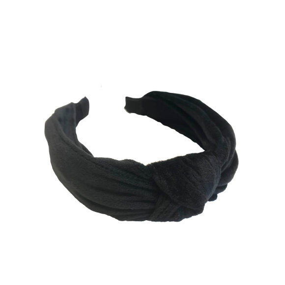 Black Colour - Black colour hårbøjle sort velour