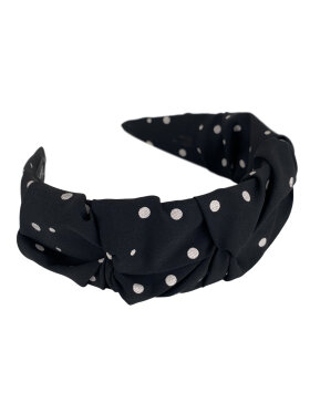 Black colour hårbånd sort prikker - Hår Accessories - Black Colour