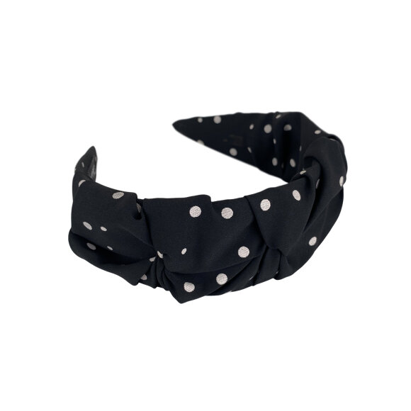 Black colour hårbånd sort prikker - Hår Accessories - Black Colour