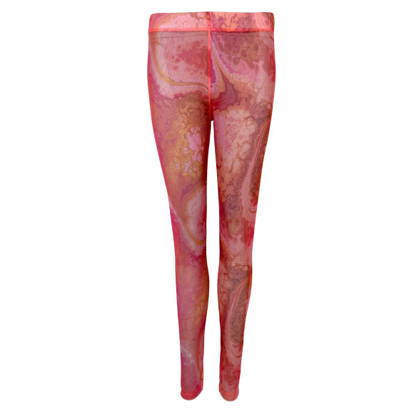 Black Colour - Black Colour Leggings pink mix