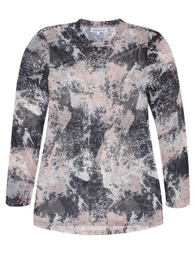 Zhanzi mesh bluse sort/brun - Overdele til Plus size - Zhenzi