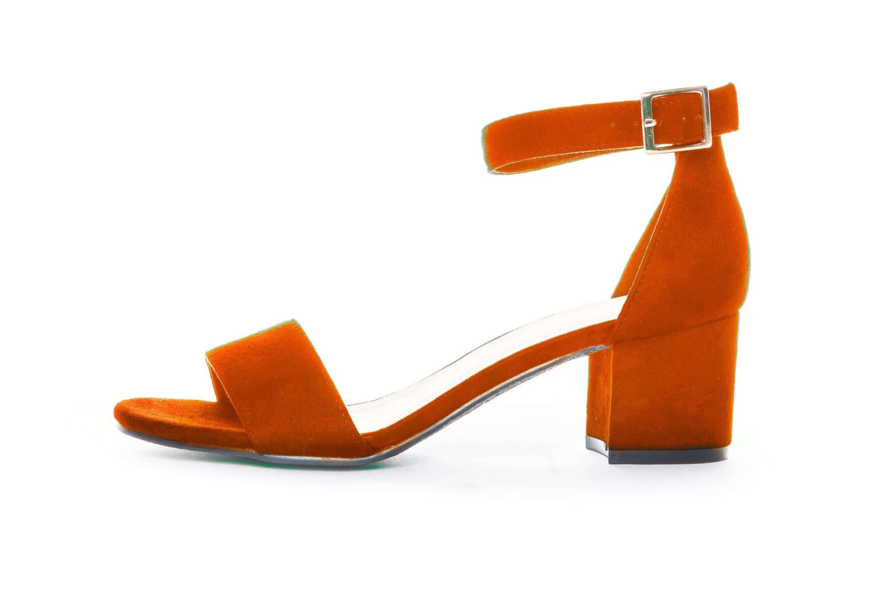Agnes Gray Overlegenhed filthy Duffy sandal orange med 5 cm blokhæl 97-18551 - ButikSØS