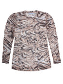 Zhenzi mesh bluse brun - Overdele til Plus size - Zhenzi