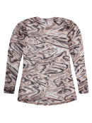 Zhenzi mesh bluse brun - Overdele til Plus size - Zhenzi