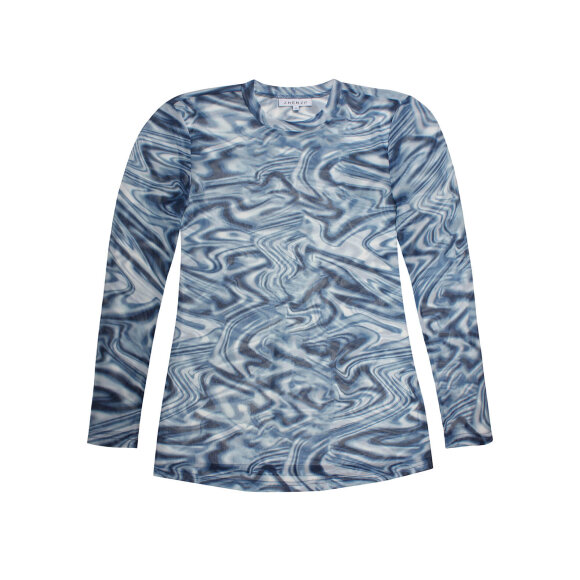 Zhenzi mesh bluse blå - Overdele til Plus size - Zhenzi Zhenzi mesh bluse blå - Overdele til Plus size - Zhenzi