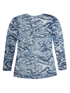 Zhenzi mesh bluse blå - Overdele til Plus size - Zhenzi