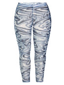 Zhenzi mesh legging blå - Plus size bukser til kvinder - Zhenzi