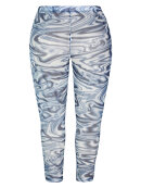 Zhenzi mesh legging blå - Plus size bukser til kvinder - Zhenzi