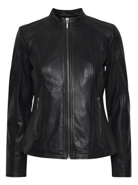 Fransa Skind Jakke sort - Jakker & frakker til dame - stort udvalg - FRANSA