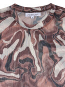 Zhenzi - Zhenzi mesh bluse brun/off
