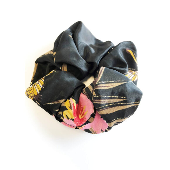 Black Colour hårelastik sort m.lyserød - Hår Accessories - Black Colour