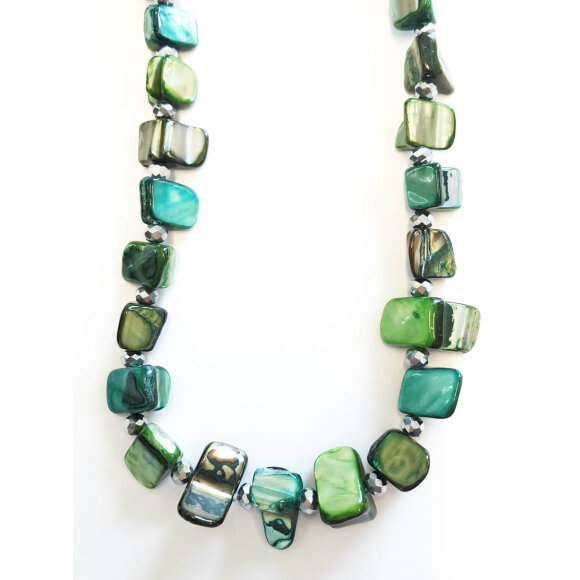 Jk Necklace Halskæde grøn mix - Halskæder - jk necklace
