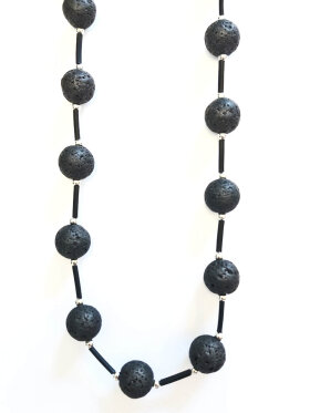 jk necklace - Jk Necklace Halskæde sort kort