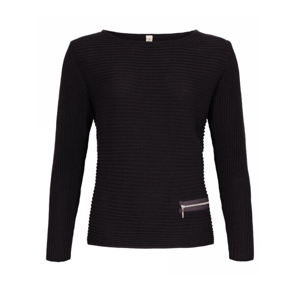 Skovhuus Strik sort - Lækre striktrøjer til kvinder - Skovhuus