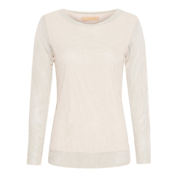 Marta Du Chateau Bluse beige - Dame - Bluser - MARTA