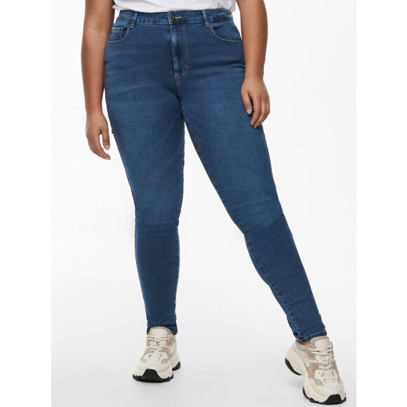 Only Carmakoma bukser blå - Plus size bukser til kvinder - ONLY CarmaKoma