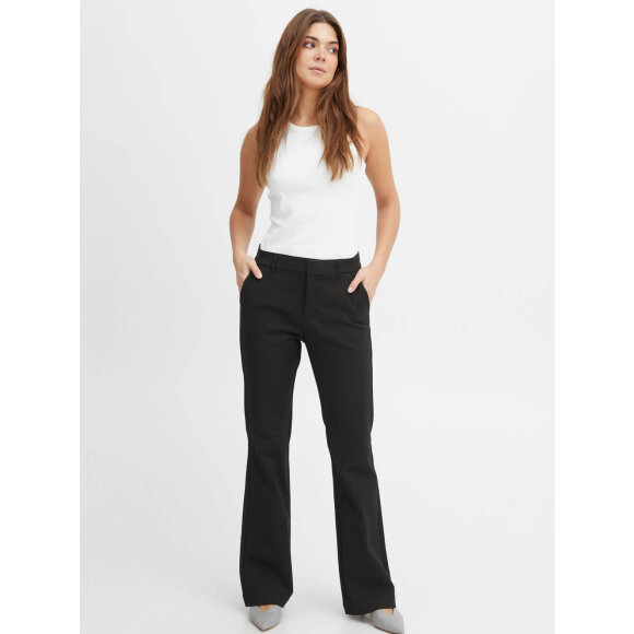 Pulz bukser sort - Dame - Bukser  - PULZ Jeans
