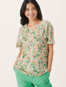 Part Two T-shirt grøn/koral - Dame - T-shirts - Part Two Part Two T-shirt grøn/koral - Dame - T-shirts - Part Two