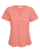 PartTwo T-shirt Strib Rød/Hvid - Dame - T-shirts - Part Two