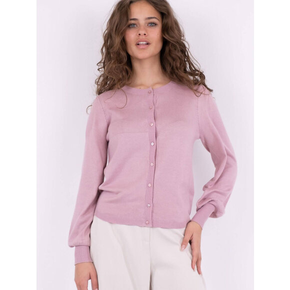 Neo Noir - Neo Noir Cardigan Mørk Rosa