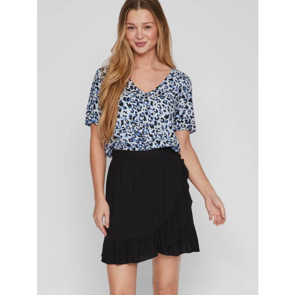 Vila bluse blå leo - Dame - Bluser - VILA