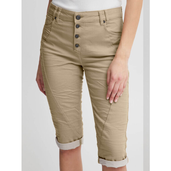 PULZ Jeans - Pulz knickers lys camel