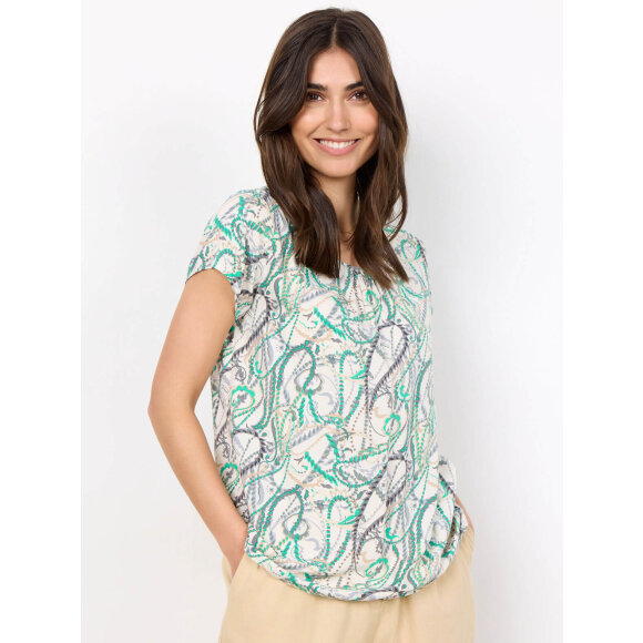 Soyaconcept bluse grøn/sand - Dame - Bluser - Soyaconcept 