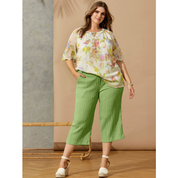 Zhenzi Bluse Off/Gul - Overdele til Plus size - Zhenzi