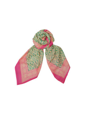 Black Colour Tørklæde Pink/grøn - Tørklæder - Black Colour