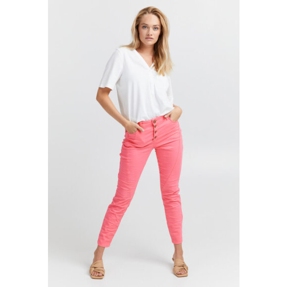 Pulz Rosita buks pink - Dame - Bukser  - PULZ Jeans