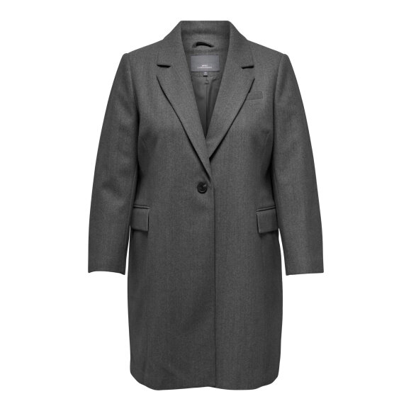 Only Carmakoma jakke grå - Plus size overtøj til kvinder - ONLY CarmaKoma