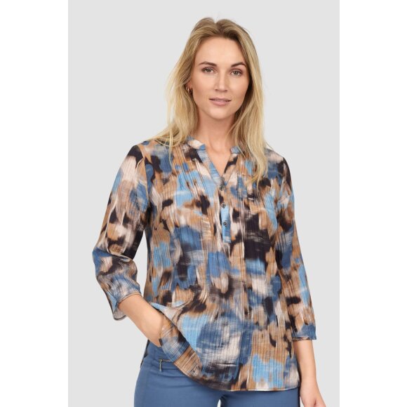 2-Biz - 2-Biz bluse blå/camel
