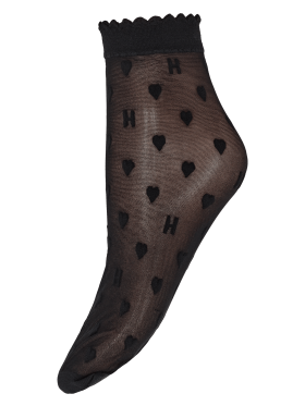 Hype The Detail strømper sort m/hjerter - Strømper & strømpebukser - Hype The Detail 