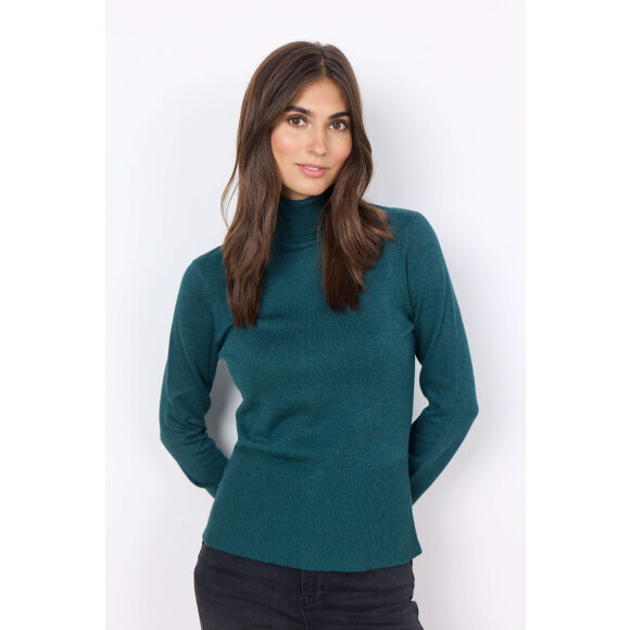 Soyaconcept rullekrave bluse grøn - Dame - Bluser - Soyaconcept 