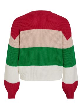 Vila strik pink/grøn - Lækre striktrøjer til kvinder - VILA