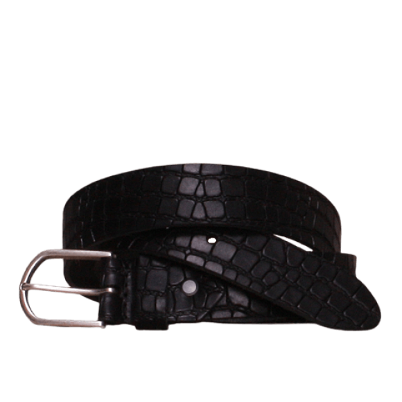 Bæltekompagniet bælte kroko sort - Bælter - Bæltekompagniet