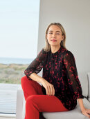Brandtex modetøj - Brandtex bluse rød/sort