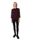 Brandtex modetøj - Brandtex bluse rød/sort