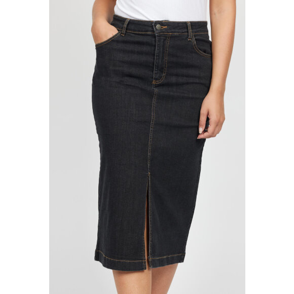2-Biz nederdel sort denim - Dame - Nederdele - 2-Biz
