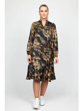 2-Biz kjole brun/sort - Mellemlange kjoler - 2-Biz