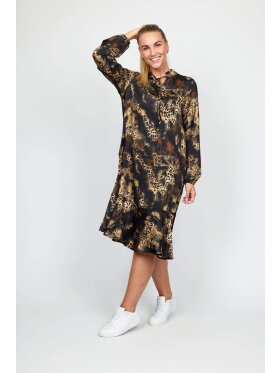 2-Biz kjole brun/sort - Mellemlange kjoler - 2-Biz