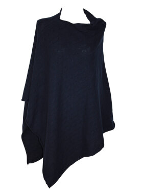 Mathlau poncho navy - Overdele til Plus size - Mathlau